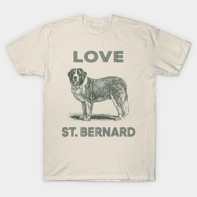 Love St. Bernard Dog T-Shirt by tabaojohnny